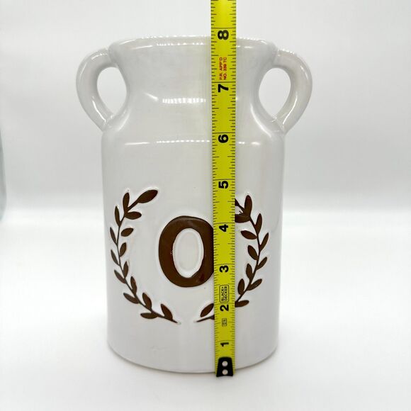Ashland Laurel English Garden Monogram Letter O Jar Milk Jug Vase Ceramic NEW - Picture 10 of 11